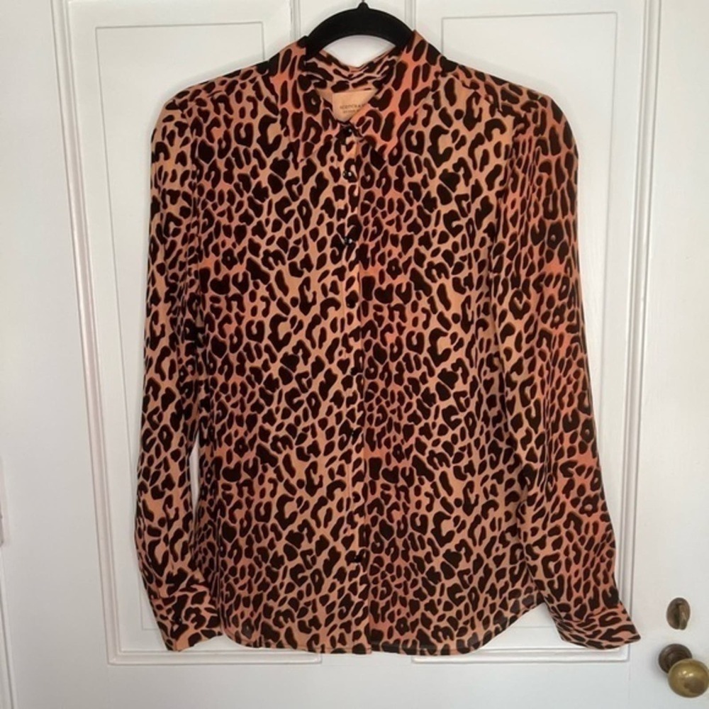 Scotch & Soda Starwatcher Leopard Animal Print Button Up Shirt Size S NWT - Picture 3 of 8